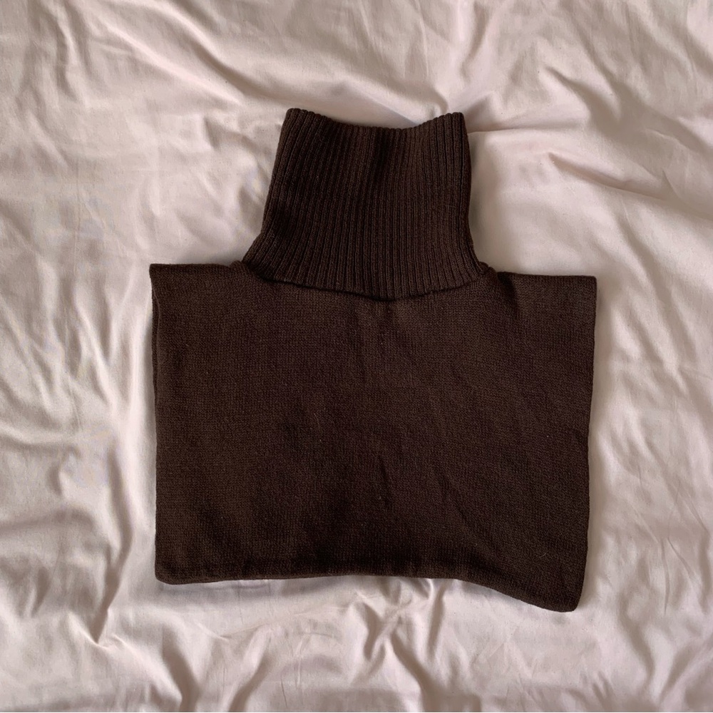 Women's Brown Turtleneck Sweater Insert